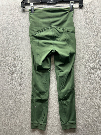 Lululemon Train Free High-Rise Crop 22" Size 0 Algae Green