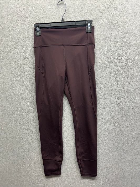 Lululemon In Movement 7/8 Tight 25" Size 6 Black Satin