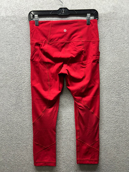Lululemon Pace Rival High-Rise Crop 22" Size 6 Dark Red