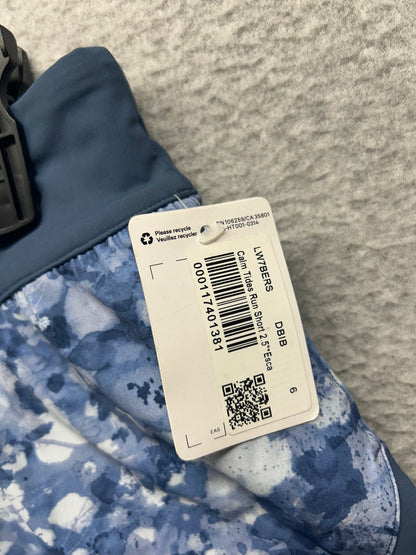 Lululemon Calm Tides Run Short Esca Size 6 Dappled Blossom | Ink Blue