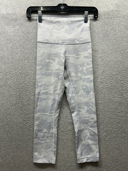 Lululemon Wunder Under Crop Luxtreme 22" Size 2 Incognito Camo Jacquard Alpine White Starlight