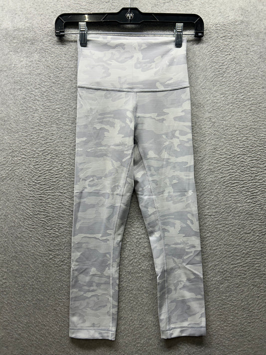 Lululemon Wunder Under Crop Luxtreme 22" Size 2 Incognito Camo Jacquard Alpine White Starlight