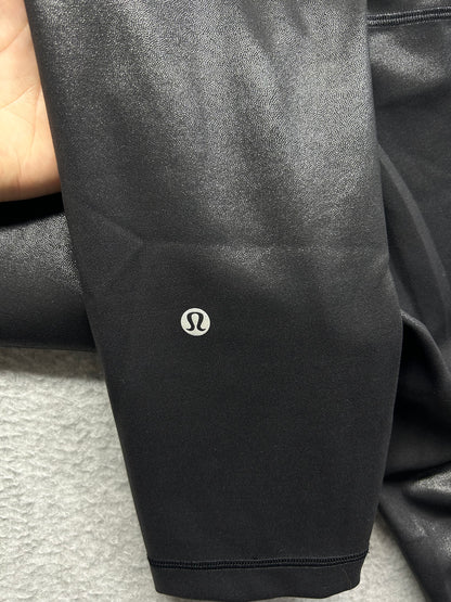 Lululemon Wunder Train High-Rise Crop 23" Size 6 Radiate Foil Print Black
