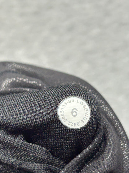 Lululemon Wunder Train High-Rise Crop 23" Size 6 Radiate Foil Print Black