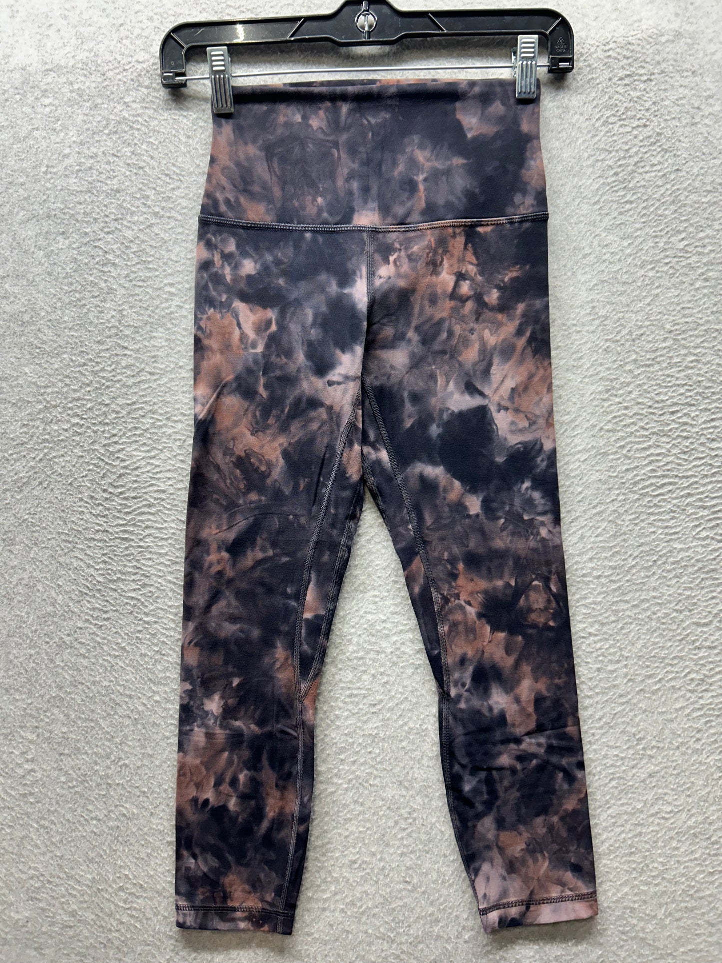 Lululemon Align Crop 23" Size 4 Diamond Dye Diamond Dye Graphite Grey Pink Pastel