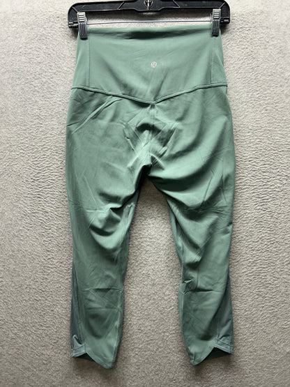 Lululemon Nulu and Mesh Mid-Rise Yoga Crop 23" Size 8 Tidewater Teal