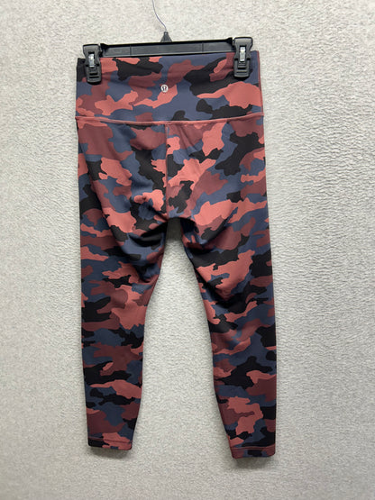 Lululemon Wunder Train High-Rise Tight 25" Size 8 Heritage 365 Camo Smoky Red Night Sea Multi
