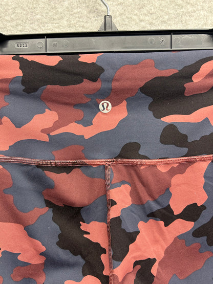 Lululemon Wunder Train High-Rise Tight 25" Size 8 Heritage 365 Camo Smoky Red Night Sea Multi