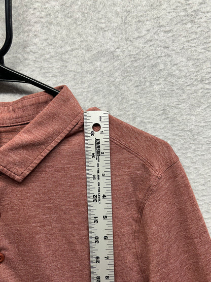 Lululemon Evolution Long Sleeve Polo Mens Size Medium Ancient Copper