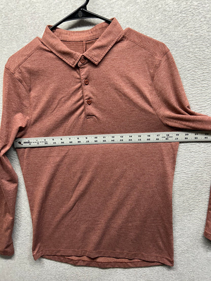 Lululemon Evolution Long Sleeve Polo Mens Size Medium Ancient Copper