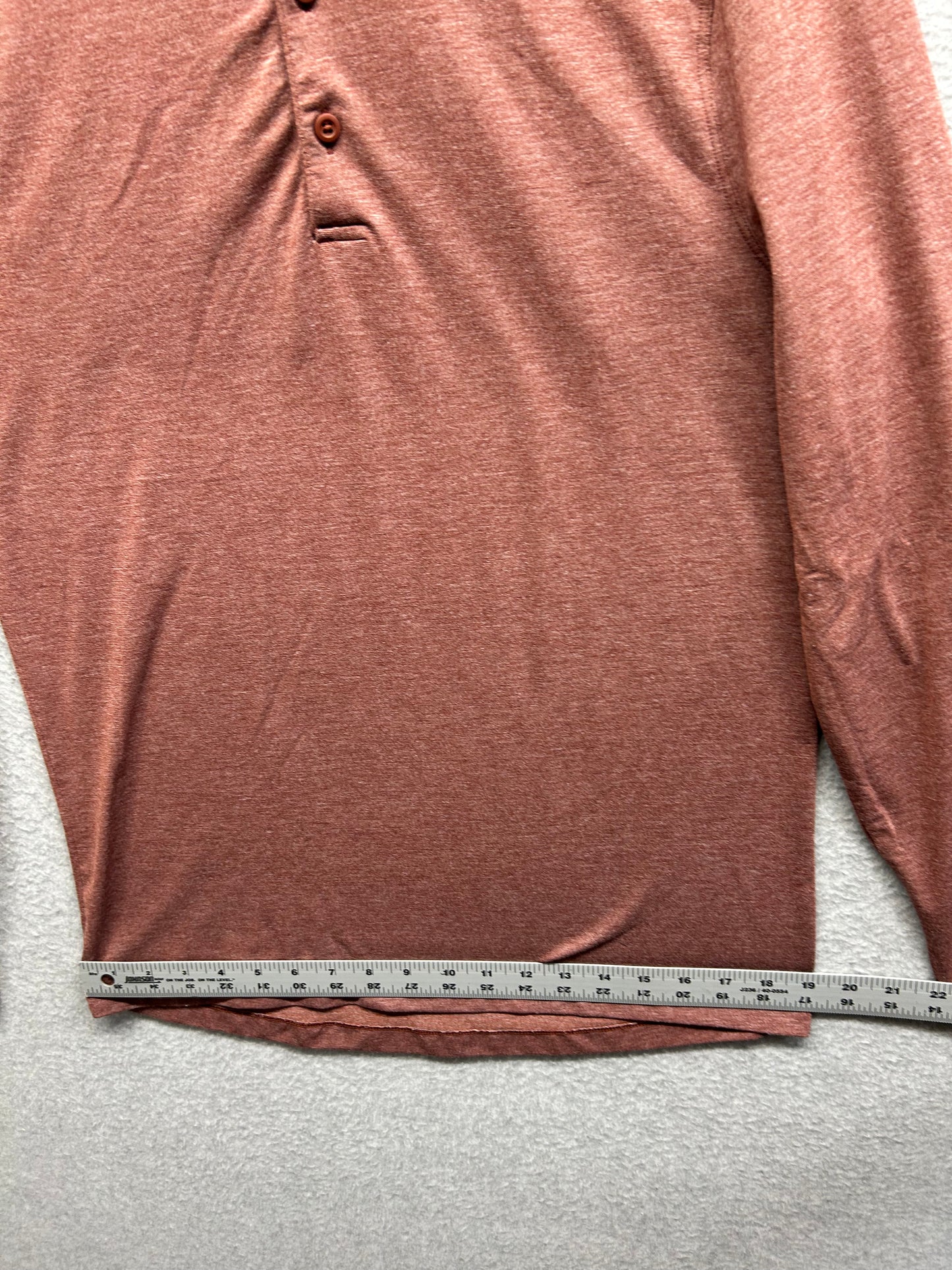 Lululemon Evolution Long Sleeve Polo Mens Size Medium Ancient Copper