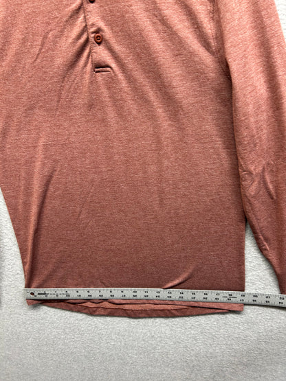 Lululemon Evolution Long Sleeve Polo Mens Size Medium Ancient Copper