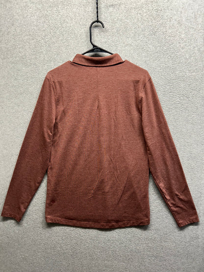 Lululemon Evolution Long Sleeve Polo Mens Size Medium Ancient Copper