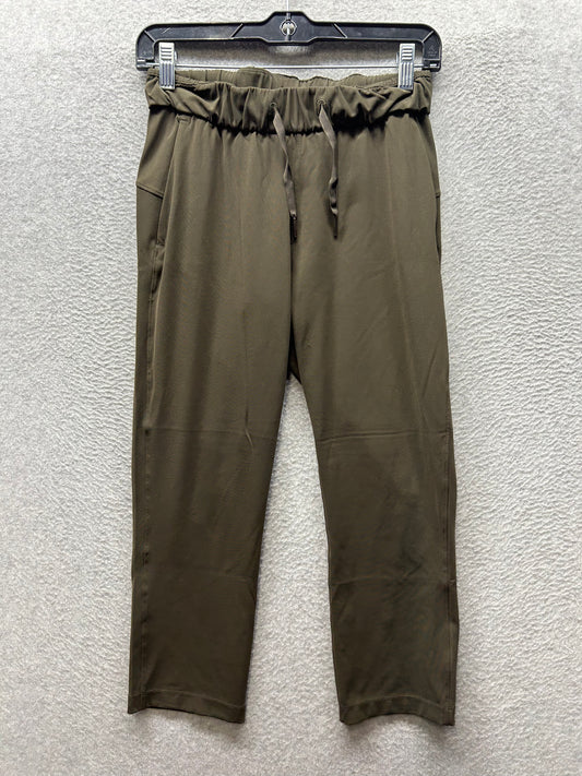 Lululemon On The Fly Crop 23" Size 2 Dark Olive