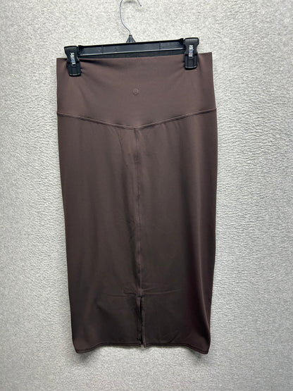 Lululemon Nulu Slim-Fit High-Rise Skirt Size 10 (Square) Espresso