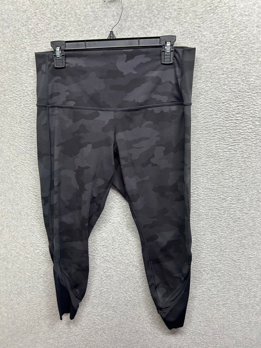 Lululemon Wunder Under Crop High-Rise Roll Down Scallop 23" Size 12 Heritage 365 Camo Deep Coal Multi