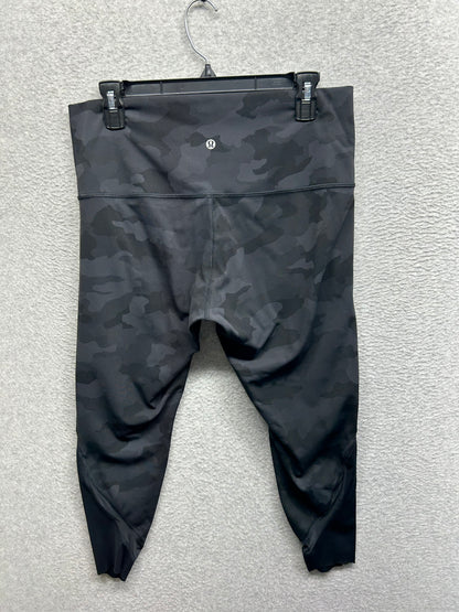 Lululemon Wunder Under Crop High-Rise Roll Down Scallop 23" Size 12 Heritage 365 Camo Deep Coal Multi