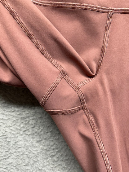Lululemon Wunder Under High-Rise Crop 23" Scallop Size 12 Spiced Chai