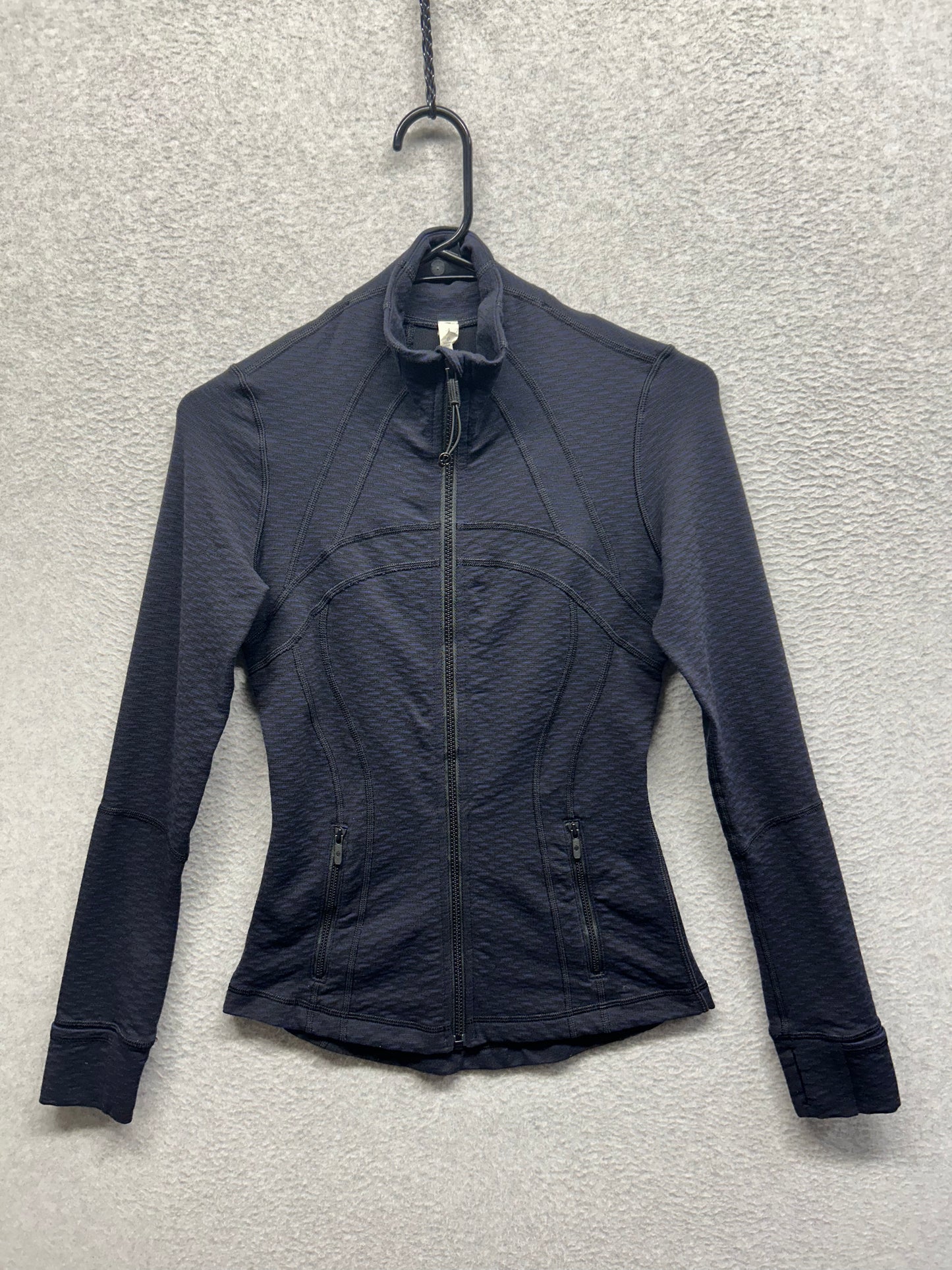 Lululemon Define Jacket Size 4 Score Jacquard Black Hero Blue