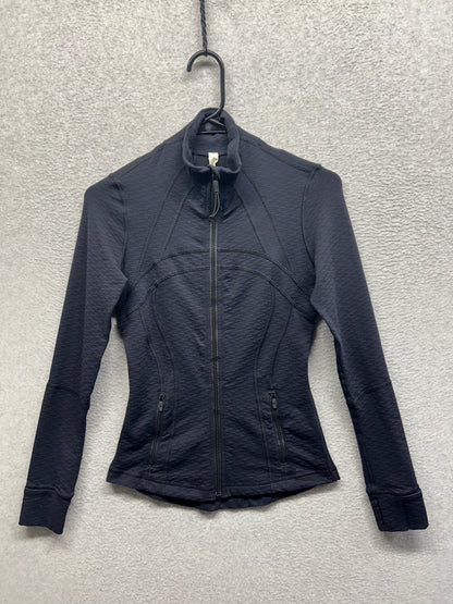 Lululemon Define Jacket Size 4 Score Jacquard Black Hero Blue