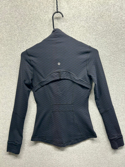 Lululemon Define Jacket Size 4 Score Jacquard Black Hero Blue
