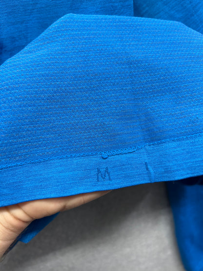 Lululemon Metal Vent Tech Henley Long Sleeve Size Medium Blue