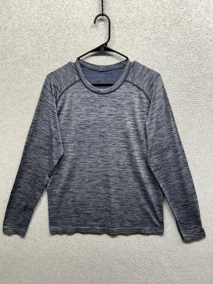 Lululemon Metal Vent Tech Long Sleeve Size Medium Heathered Blue