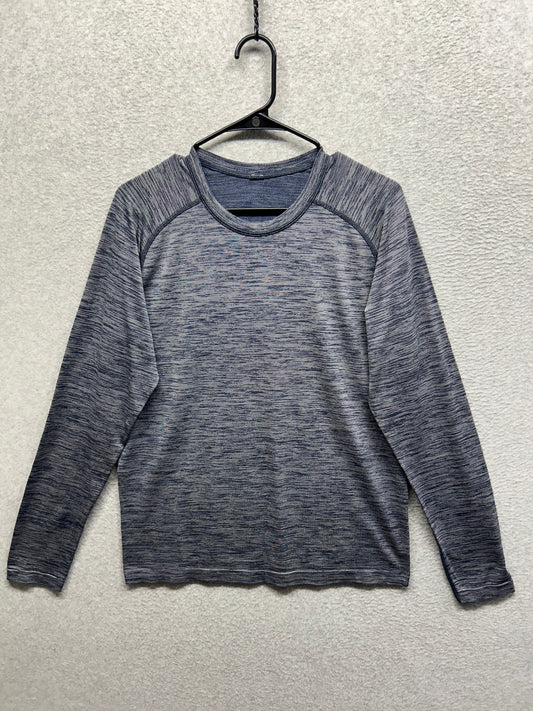 Lululemon Metal Vent Tech Long Sleeve Size Medium Heathered Blue