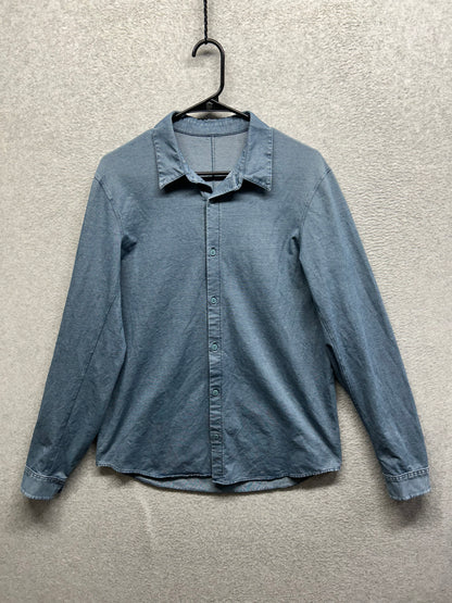 Lululemon Commission Long Sleeve Shirt Mens Size Large River Blue Enzyme Dye