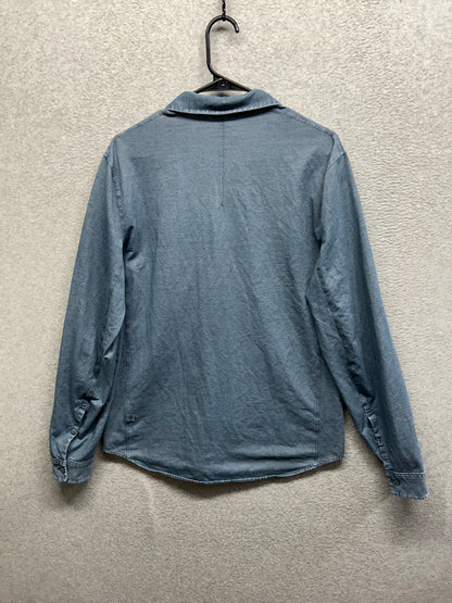 Lululemon Commission Long Sleeve Shirt Mens Size Large River Blue Enzyme Dye