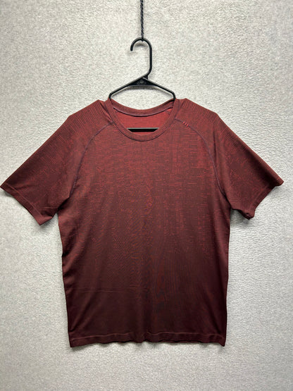 Lululemon Metal Vent Tech Short Sleeve Size Large Red | Black