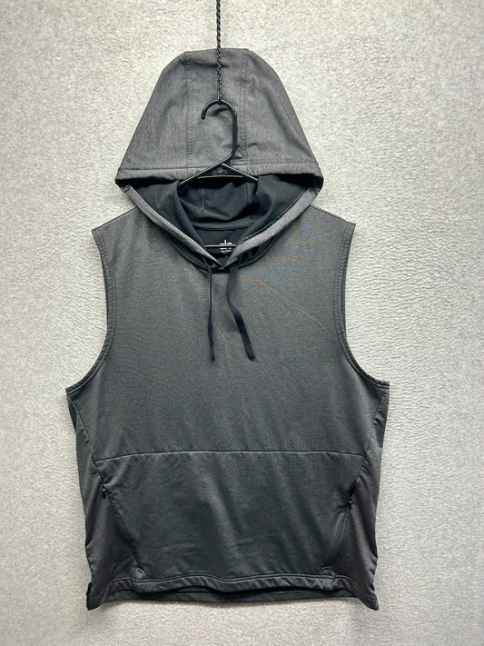 Alo Sleeveless Hoodie Pullover Vest Mens Size Large Gray