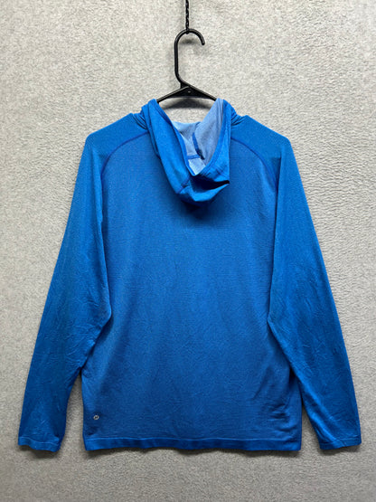 Lululemon Metal Vent Tech 1/2 Zip Hoodie Size XL Blue