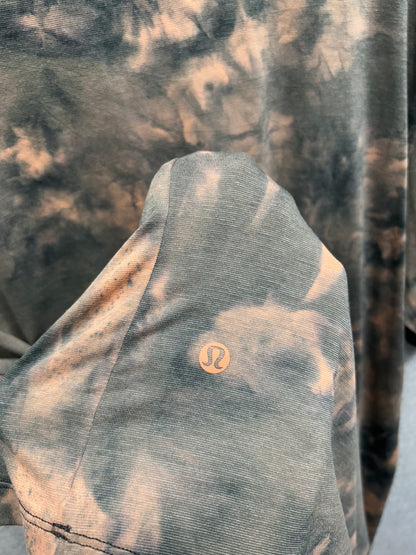 Lululemon Evolution Short Sleeve Polo Size XL Diamond Dye Sedona Sunset Graphite Grey