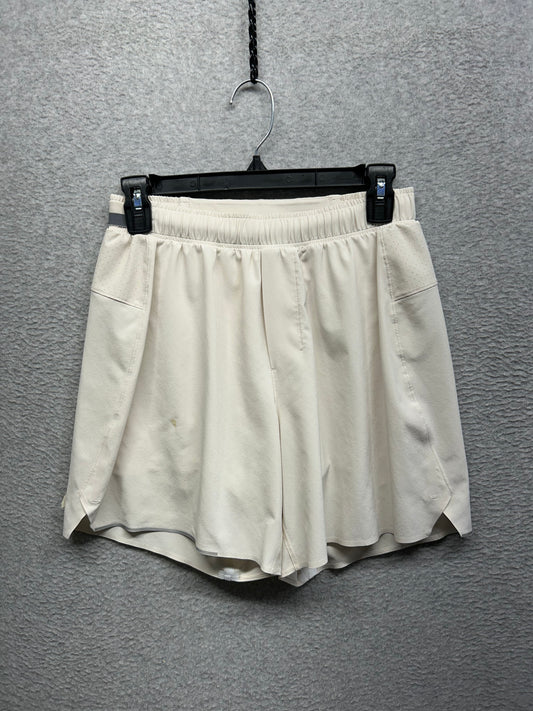 FLAWED Lululemon Surge Lined Short 6" Mens Size Small White Opal