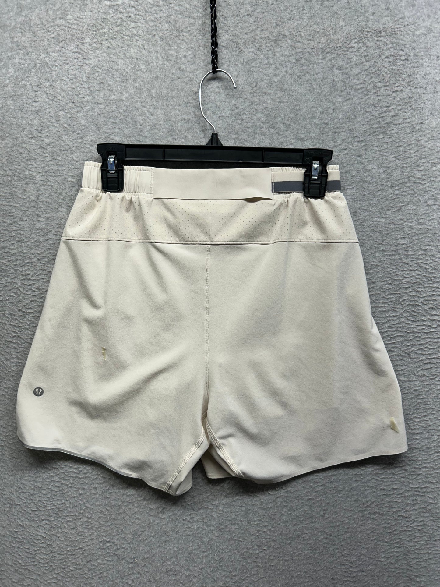 FLAWED Lululemon Surge Lined Short 6" Mens Size Small White Opal
