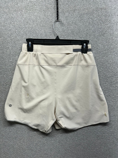 FLAWED Lululemon Surge Lined Short 6" Mens Size Small White Opal