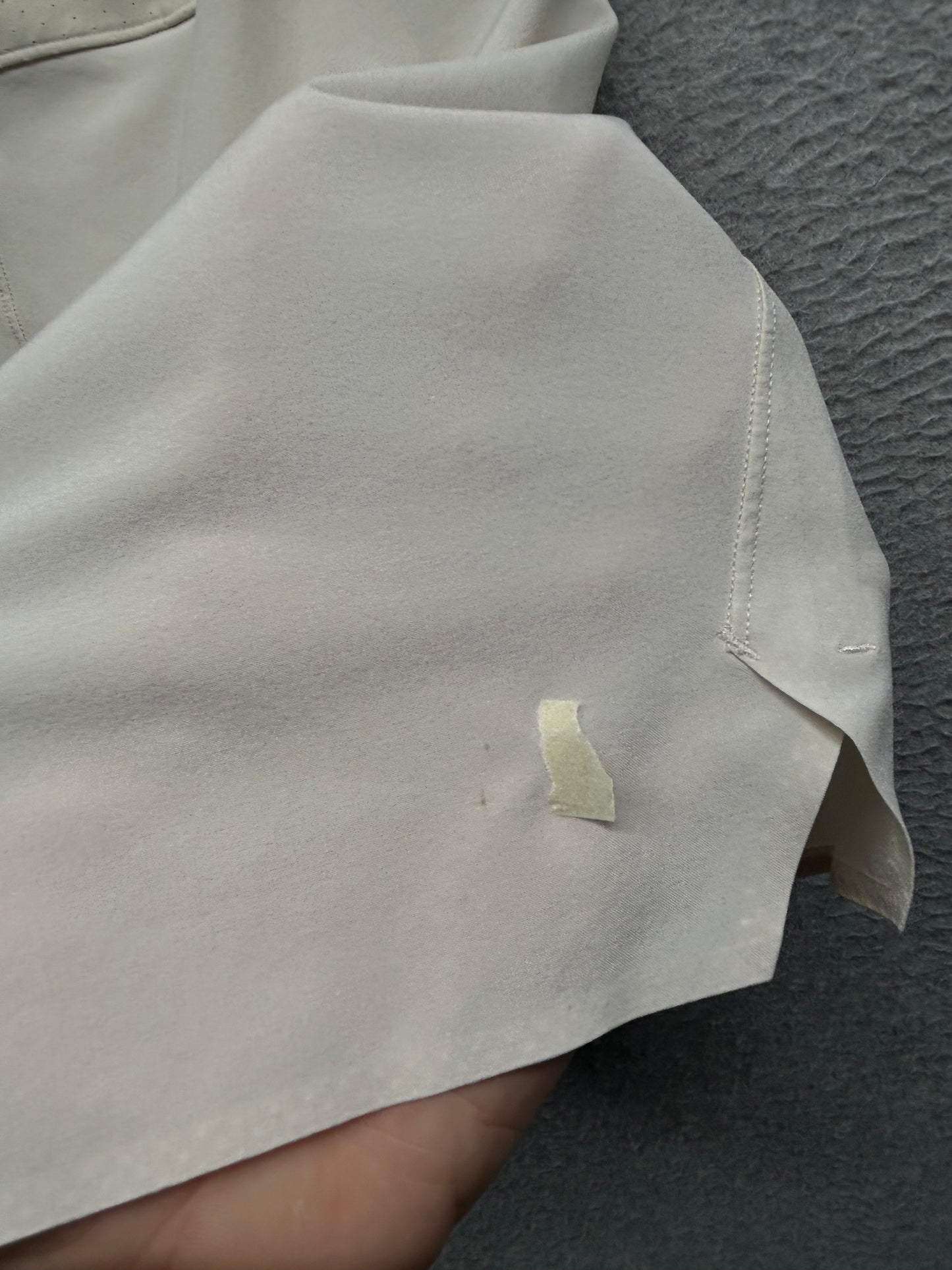 FLAWED Lululemon Surge Lined Short 6" Mens Size Small White Opal