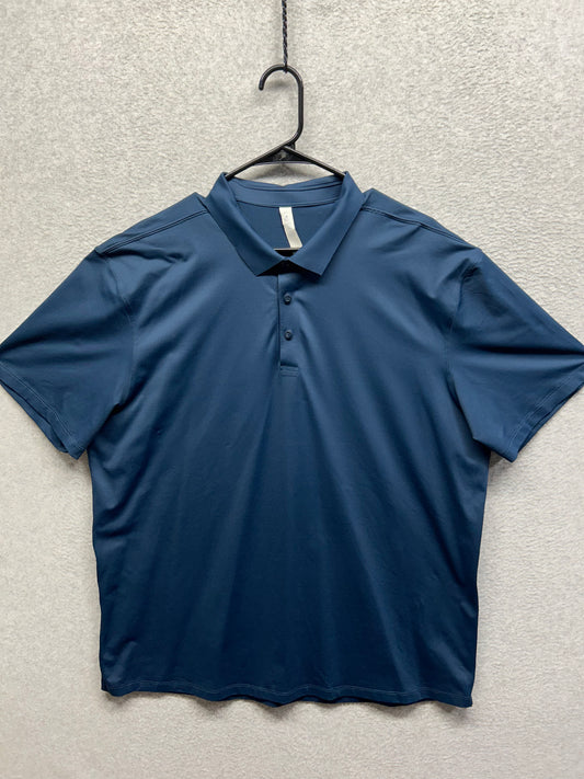 Lululemon Short Sleeve Polo Size 2XL Navy Blue