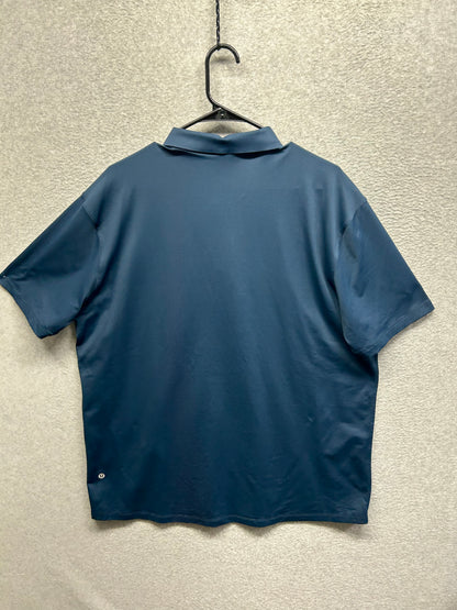 Lululemon Short Sleeve Polo Size 2XL Navy Blue