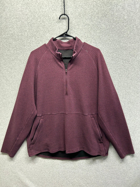 Lululemon At Ease Half-Zip Size 2XL Heathered Cassis
