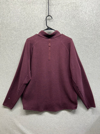 Lululemon At Ease Half-Zip Size 2XL Heathered Cassis