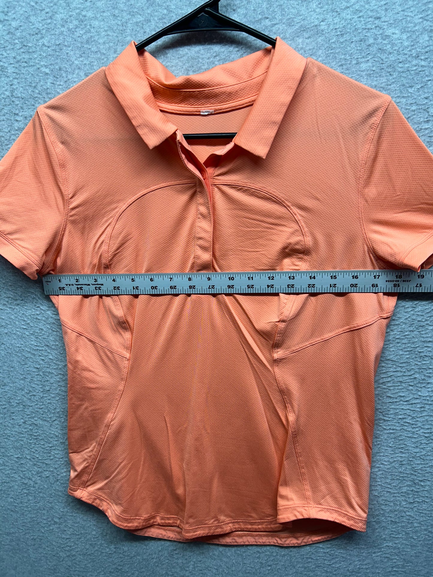 Lululemon Quick-Dry Short-Sleeve Polo Shirt Size 6/8 Sunny Coral