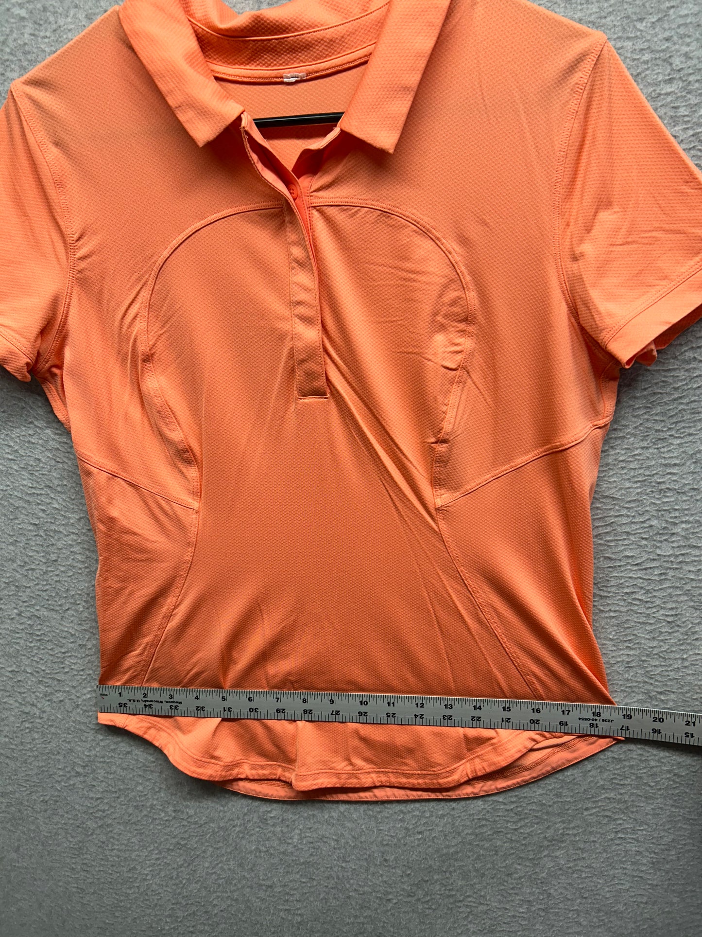 Lululemon Quick-Dry Short-Sleeve Polo Shirt Size 6/8 Sunny Coral