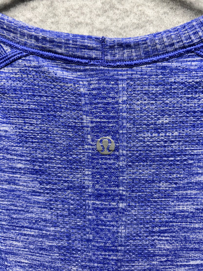 Lululemon Swiftly Tech Long Sleeve Crew Size 4 Space Dye Heathered Harbour Blue