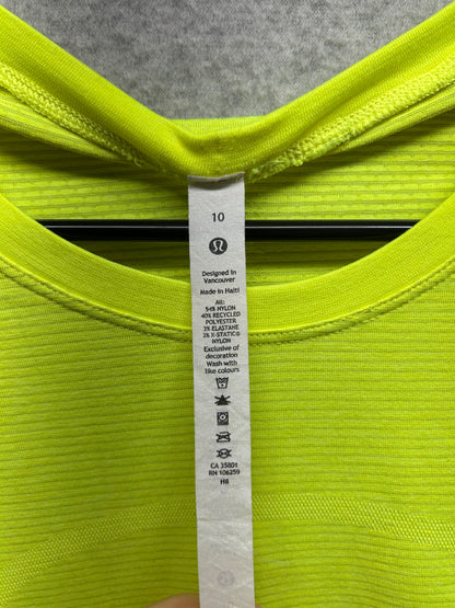 Lululemon Swiftly Tech Long Sleeve 2.0 Size 10 Highlight Yellow