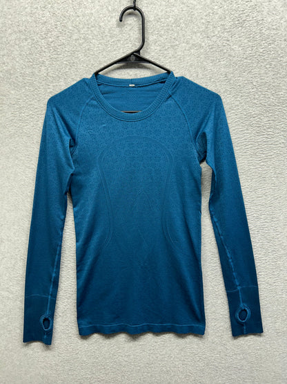 Lululemon Run: Swiftly Tech Long Sleeve Crew Size 6 Blue Teal