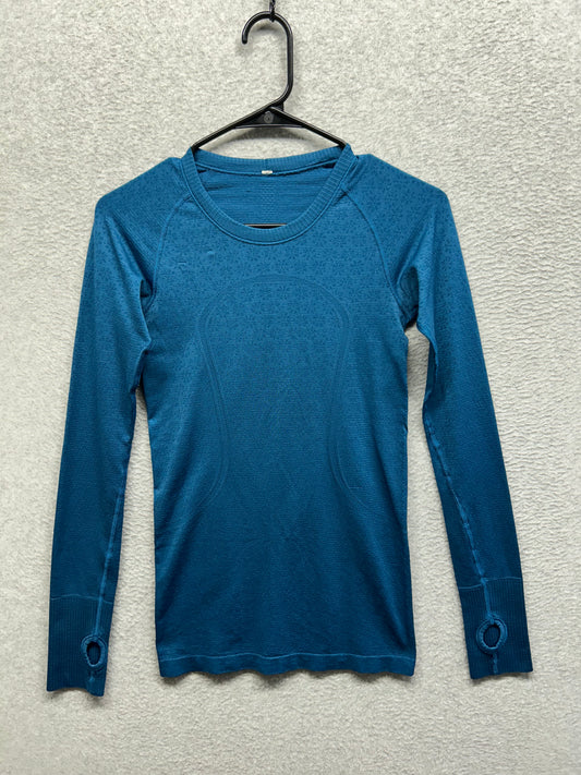 Lululemon Run: Swiftly Tech Long Sleeve Crew Size 6 Blue Teal