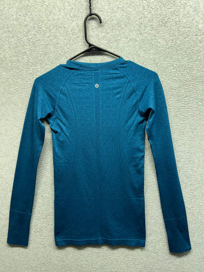 Lululemon Run: Swiftly Tech Long Sleeve Crew Size 6 Blue Teal
