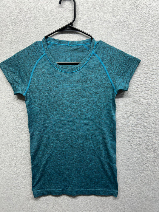 Lululemon Swiftly Tech Short Sleeve Crew Size 6 Heathered Peacock